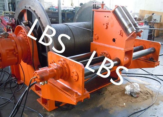 100m - 10000m Electric Spooling Device Winch LBS Grooved Drum For Marine Oil Field