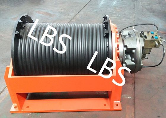50 Ton Hydraulic Crane Winch With LBS Grooved Drum For Multilayer Spooling