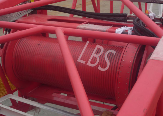 Customized Color LBS Grooved Drum / Hydraulic Winch With Spooling Device