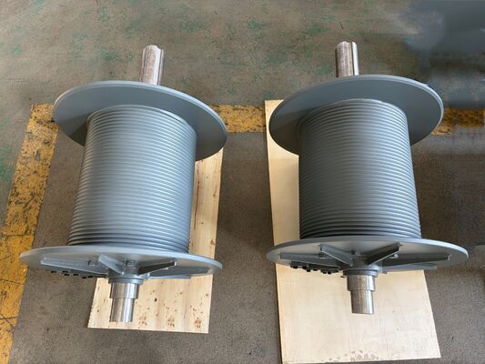 Stress‑Relieved Welded Luffing Drum Assembly With Lebus Groove High‑Strength Q355B For 12mm Wire Rope