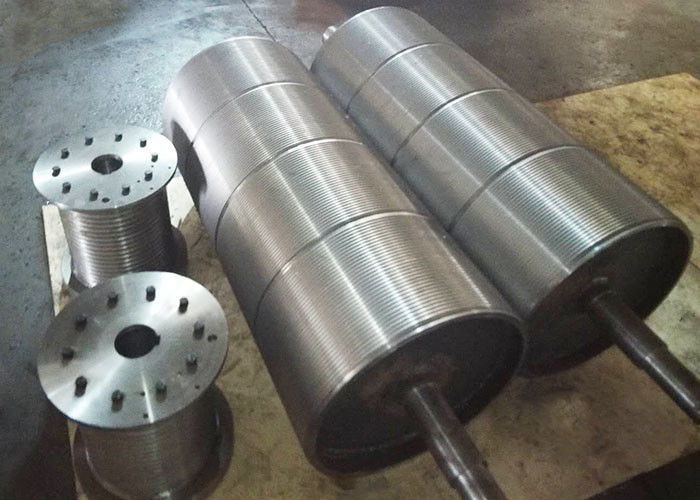 Stainless Steel Rope Winch Drum Electric / Hydraulic Drive Silver Color