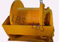 140KN Hydraulic Crane Winch With Height Flanges / Yellow Hydraulic Crane