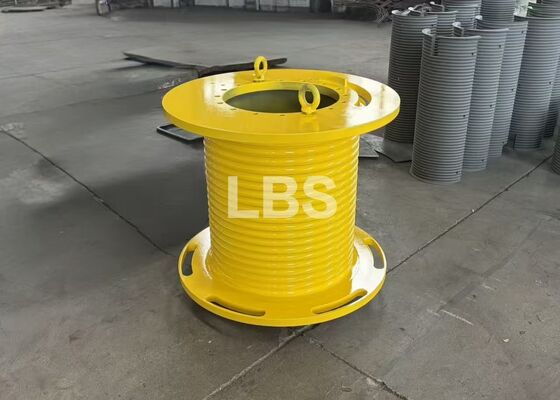 Sandblasted Drum Traffic Yellow Right‑hand 55° For Hoisting Machinery