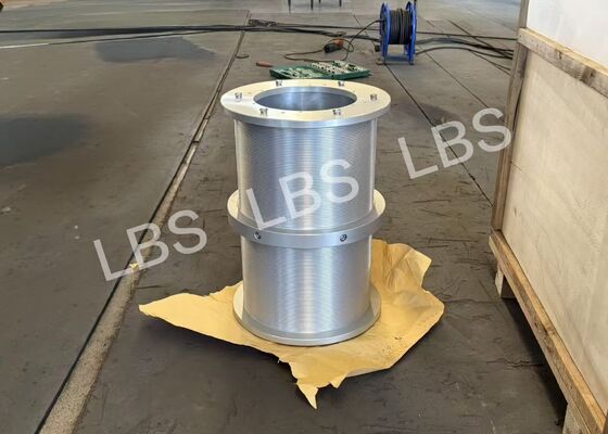Edge Breaking Lebus Drum Double Drum Anodized Finish For Winch