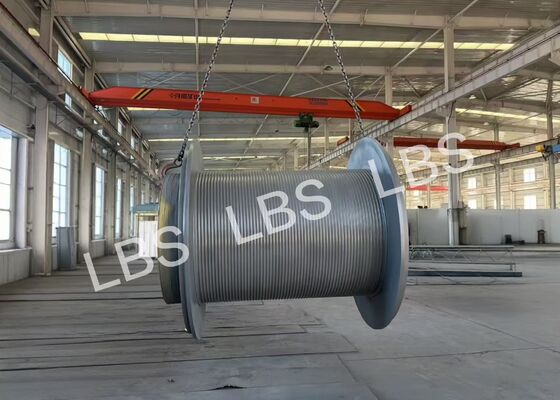 Right Hand 50° Lebus Drum 11 Layers Rope Ø17.4mm Capacity >2000m