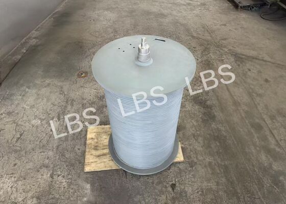 Right Hand Helical Groove Winch Drum 3 Layers Winding RAL7031 Coating For 10mm Wire Rope