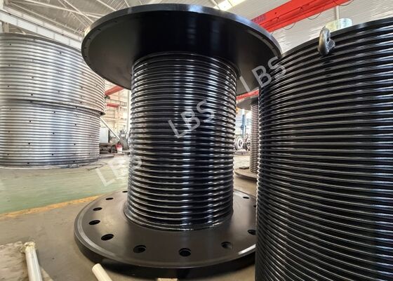 Q355C Luffing Lebus Drum, Left-hand Double Helix Groove Winch Drum