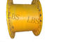 SS304 Small LBS Grooved Drum With Flanges Yellow And Orange Color