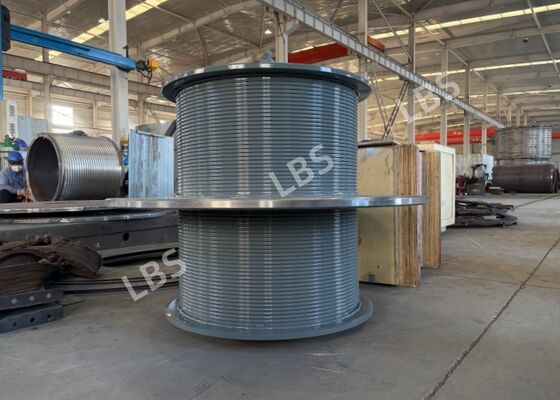 Q355D Lebus Double Grooved Winch Drum, Dual Left & Right Hand Lebus Drum