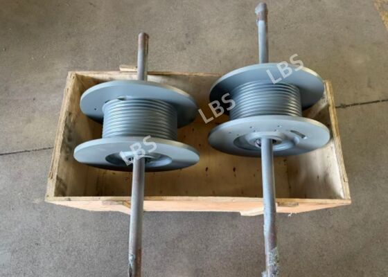 Left-hand 65° LBS Lebus Drum for Φ8.7mm Wire Rope, Welded Lebus Groove Winch Drum
